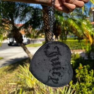 Juicy Couture Black Heart Zip Around Wallet